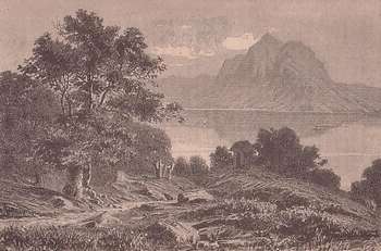 Lago di Lugano e Monte San Salvatore 1882