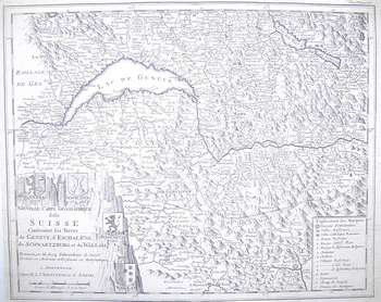 Svizzera: terre di Ginevra e Vallese 1650 ca.