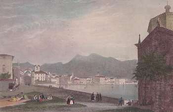 Lugano dalla riva verso levante 1836