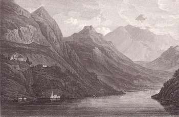 Lago di Lugano verso la Valsolda 1819
