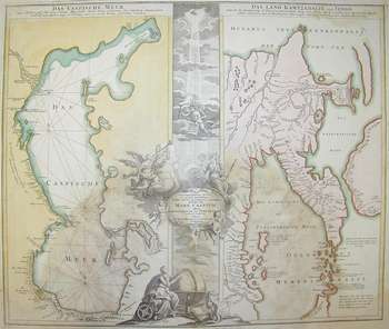 Mar Caspio e la Siberia 1750