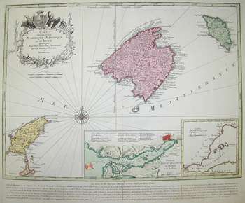 Maiorca, Minorca, Ibiza, Isole Baleari 1750 ca.