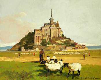 Mont Saint Michel e il gregge