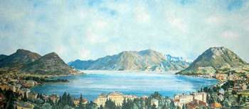 Panorama sul golfo di Lugano