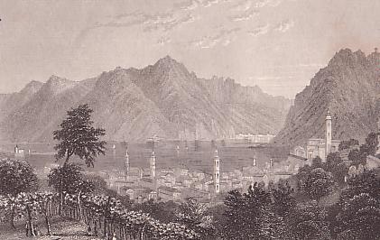 Lugano da settentrione 1834