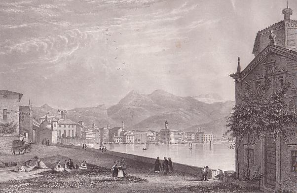 Lugano dalla riva verso levante 1836