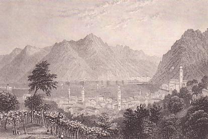 Lugano da settentrione 1834