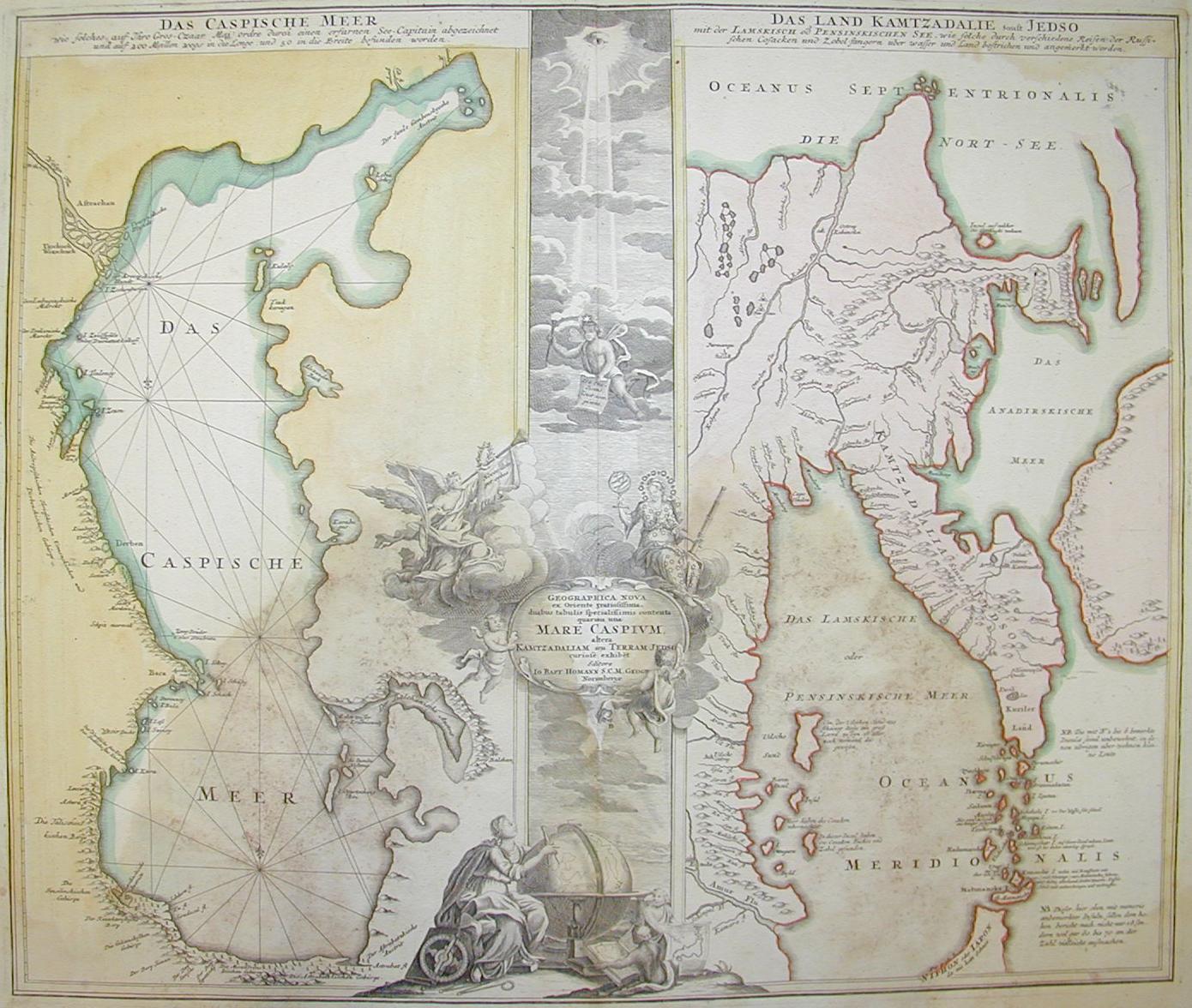 Mar Caspio e la Siberia 1750