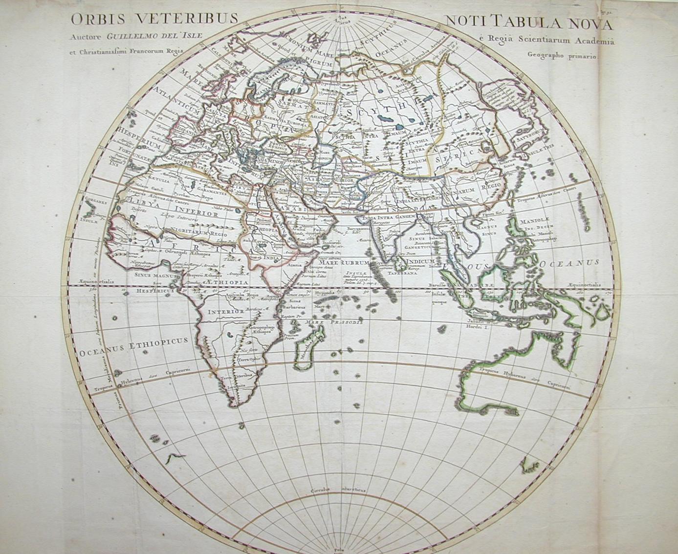 Mappamondo, Europa, Asia, Africa 1710