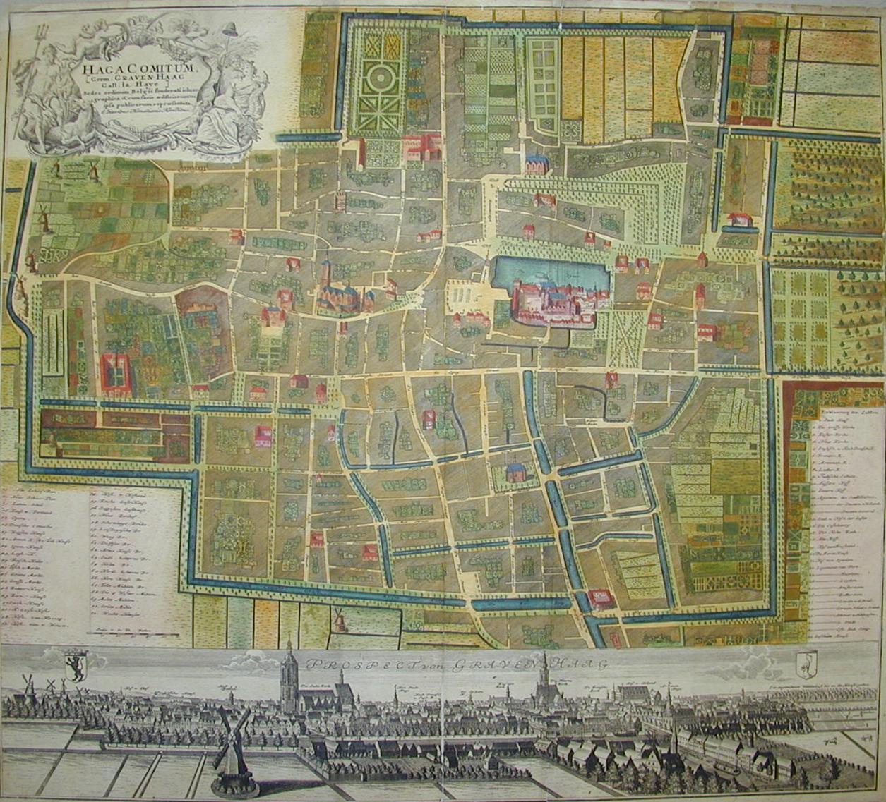 Pianta dell'Aia (Olanda) 1755
