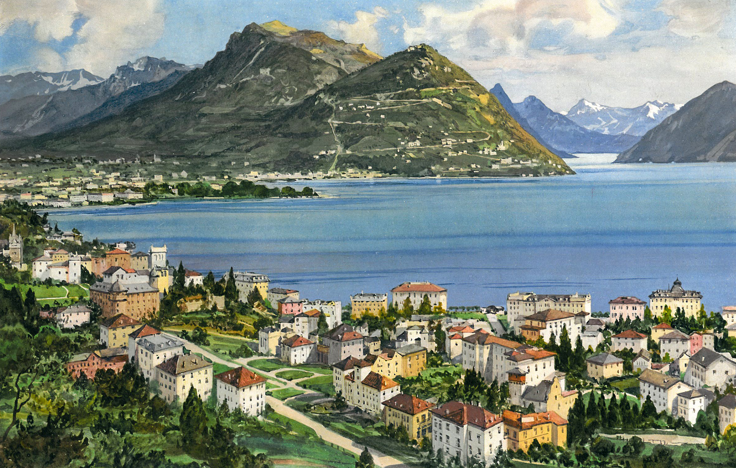 Lugano panorama verso nord