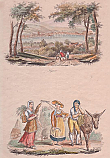 Lugano da Calprino (Paradiso) e costumi ticinesi 1835